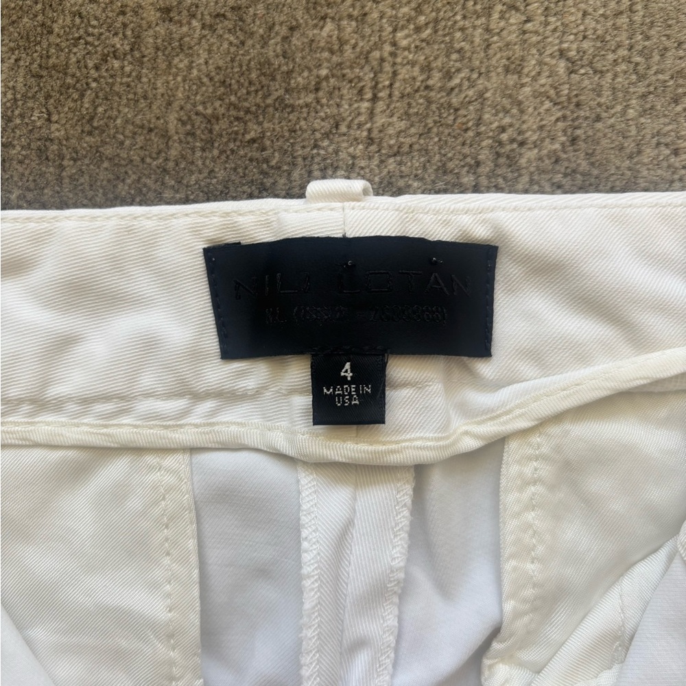 Nili Lotan Cotton Wide Leg Trousers - Sz 4 - Picture 3 of 7